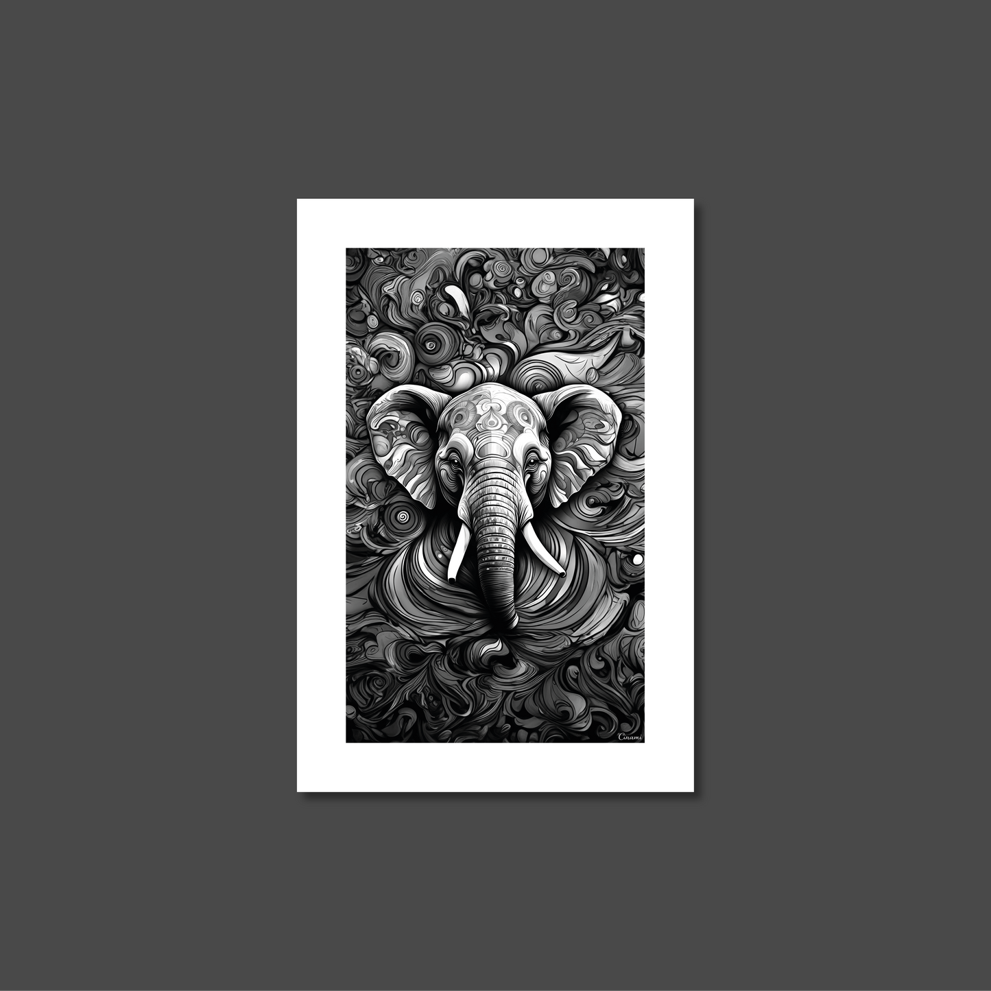 ABSTRACT ELEPHANT **UNFRAMED ART PRINT**