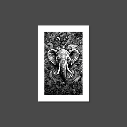 ABSTRACT ELEPHANT **UNFRAMED ART PRINT**