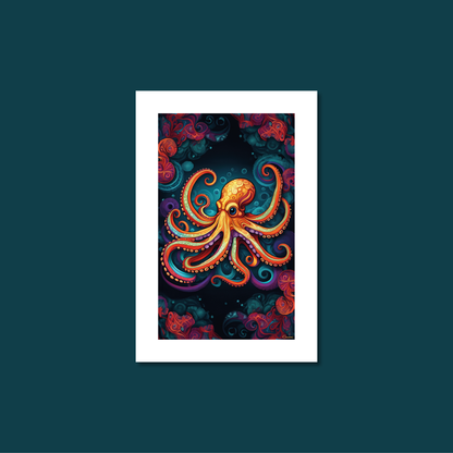 ABSTRACT OCTOPUS **UNFRAMED ART PRINT**