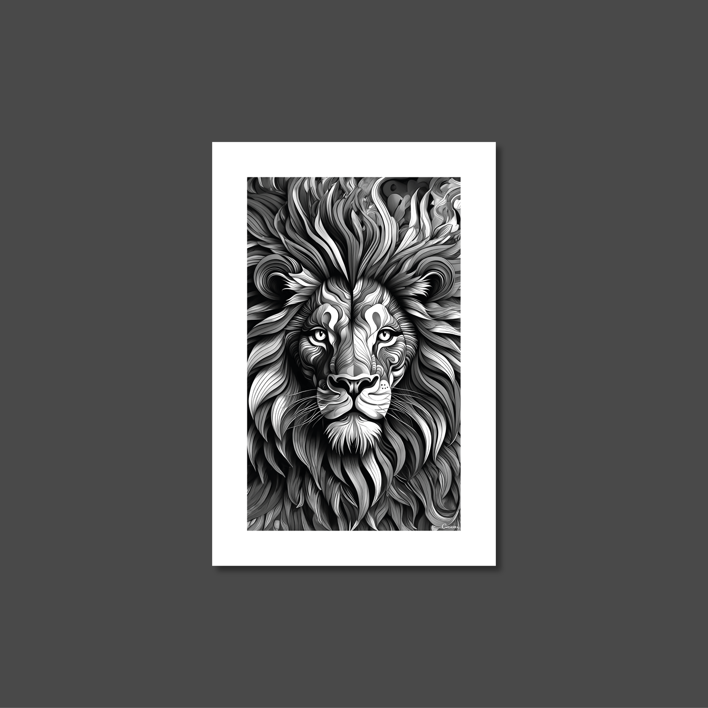 ABSTRACT LION **UNFRAMED ART PRINT**