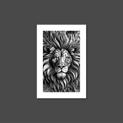 ABSTRACT LION **UNFRAMED ART PRINT**