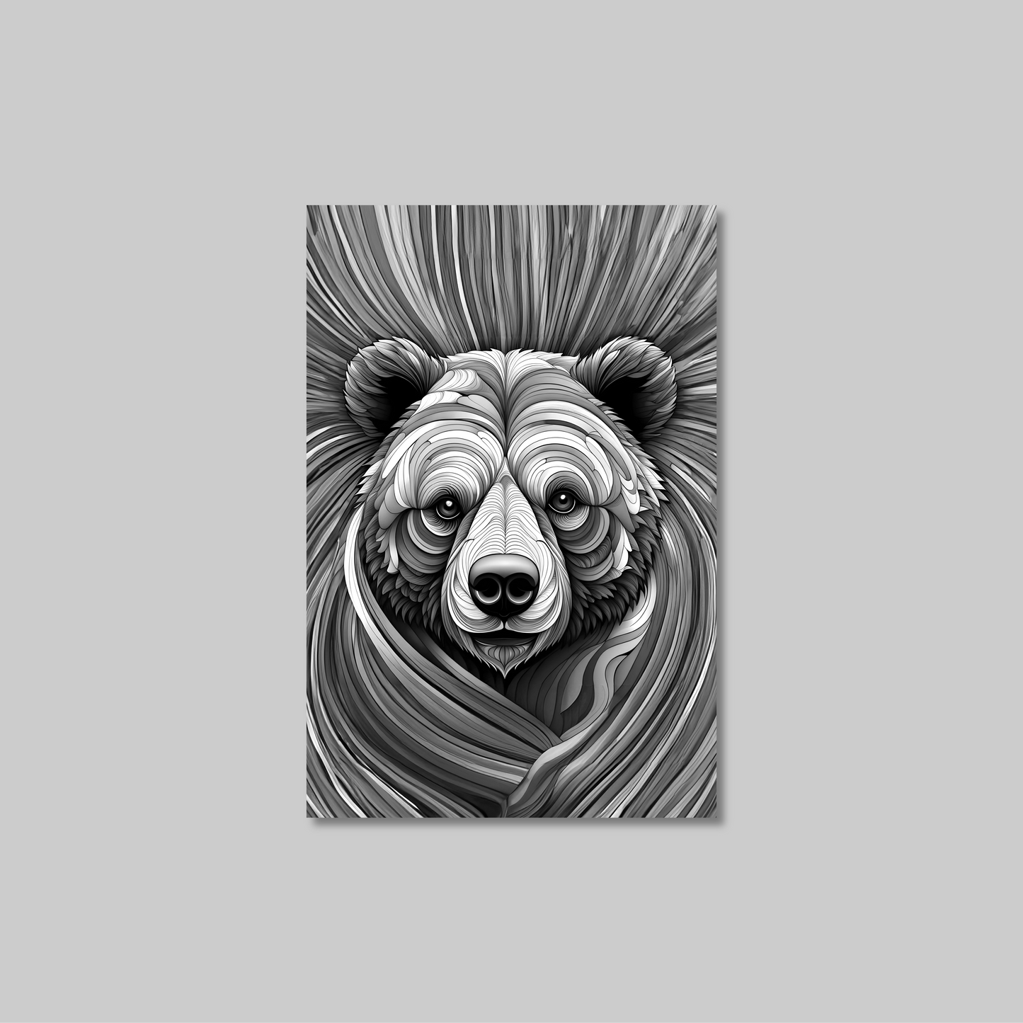 ABSTRACT BEAR **UNFRAMED ART PRINT**