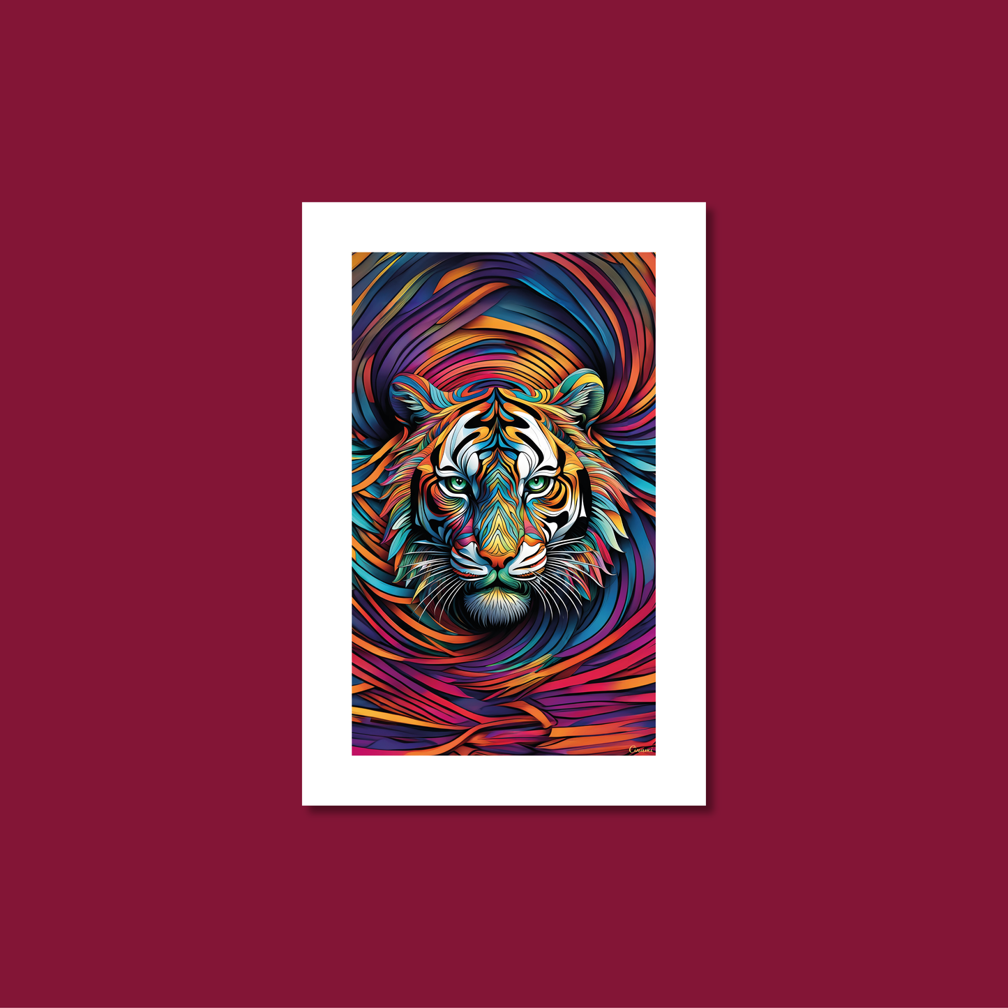 ABSTRACT TIGER **UNFRAMED ART PRINT**