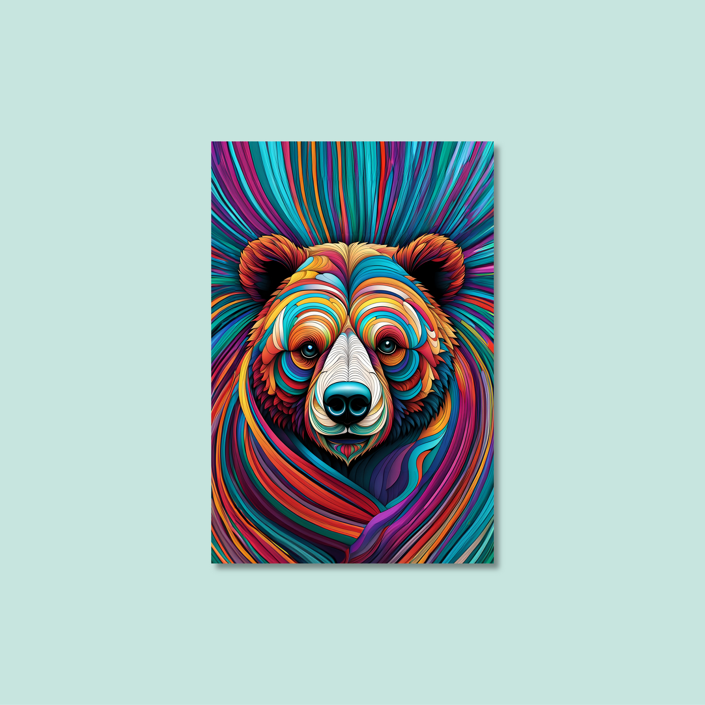ABSTRACT BEAR **UNFRAMED ART PRINT**