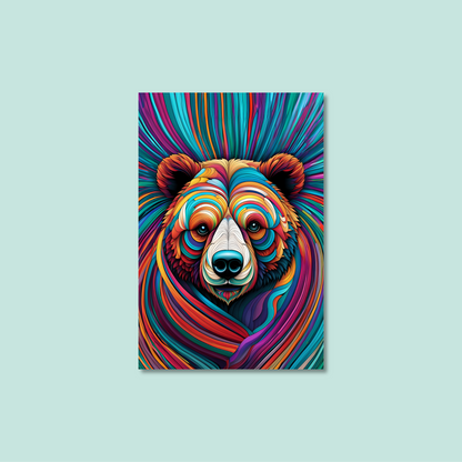 ABSTRACT BEAR **UNFRAMED ART PRINT**