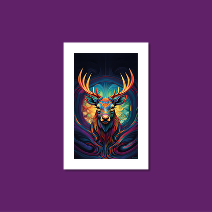 ABSTRACT STAG **UNFRAMED ART PRINT**