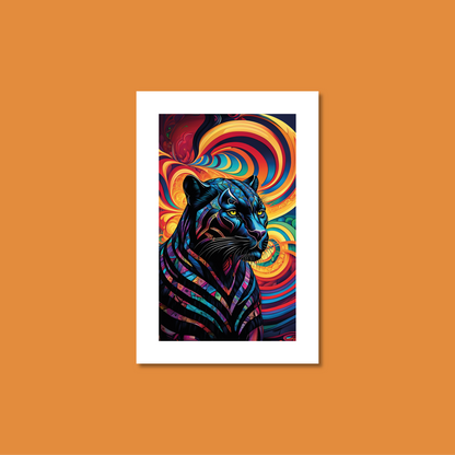 ABSTRACT BLACK PANTHER **UNFRAMED ART PRINT**