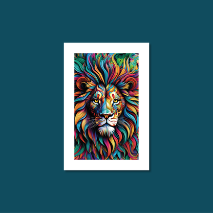 ABSTRACT LION **UNFRAMED ART PRINT**