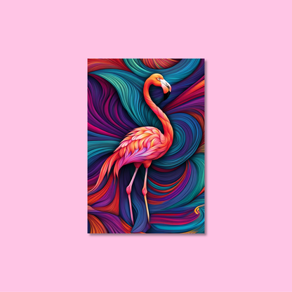 ABSTRACT FLAMINGO **UNFRAMED ART PRINT**