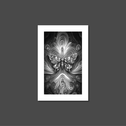 ABSTRACT BUTTERFLY **UNFRAMED ART PRINT**
