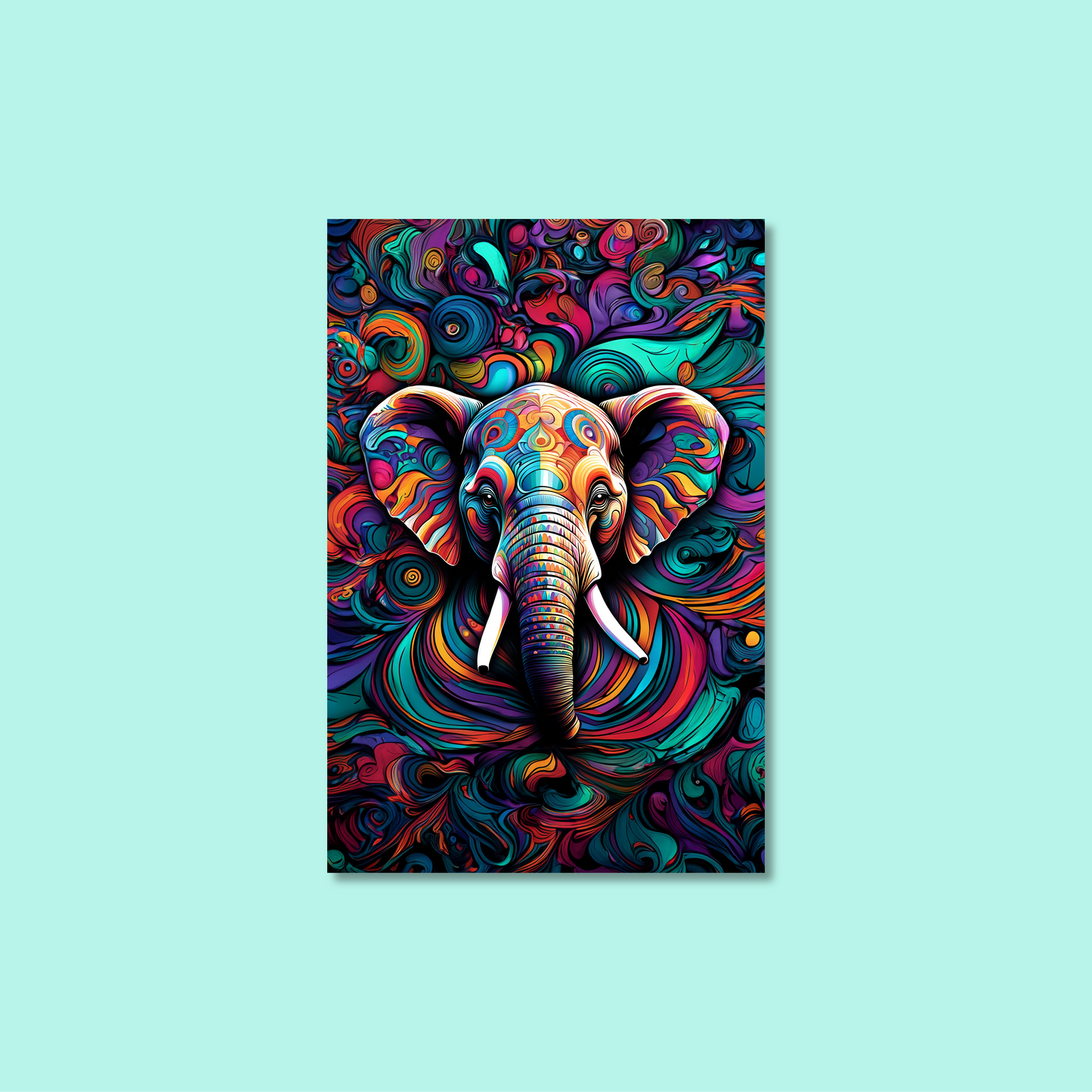 ABSTRACT ELEPHANT **UNFRAMED ART PRINT**