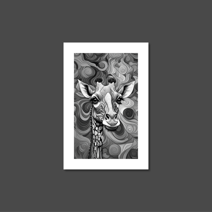 ABSTRACT GIRAFFE **UNFRAMED ART PRINT**