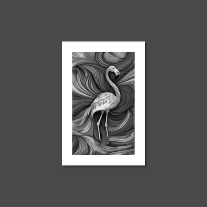 ABSTRACT FLAMINGO **UNFRAMED ART PRINT**