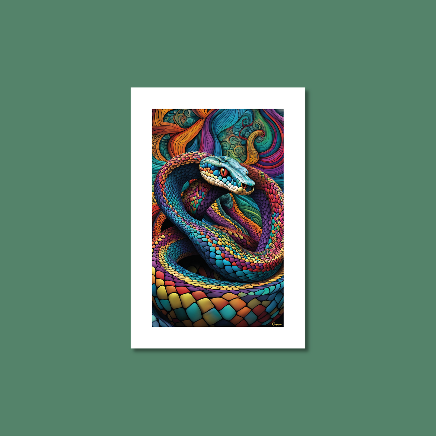 ABSTRACT COBRA **UNFRAMED ART PRINT**
