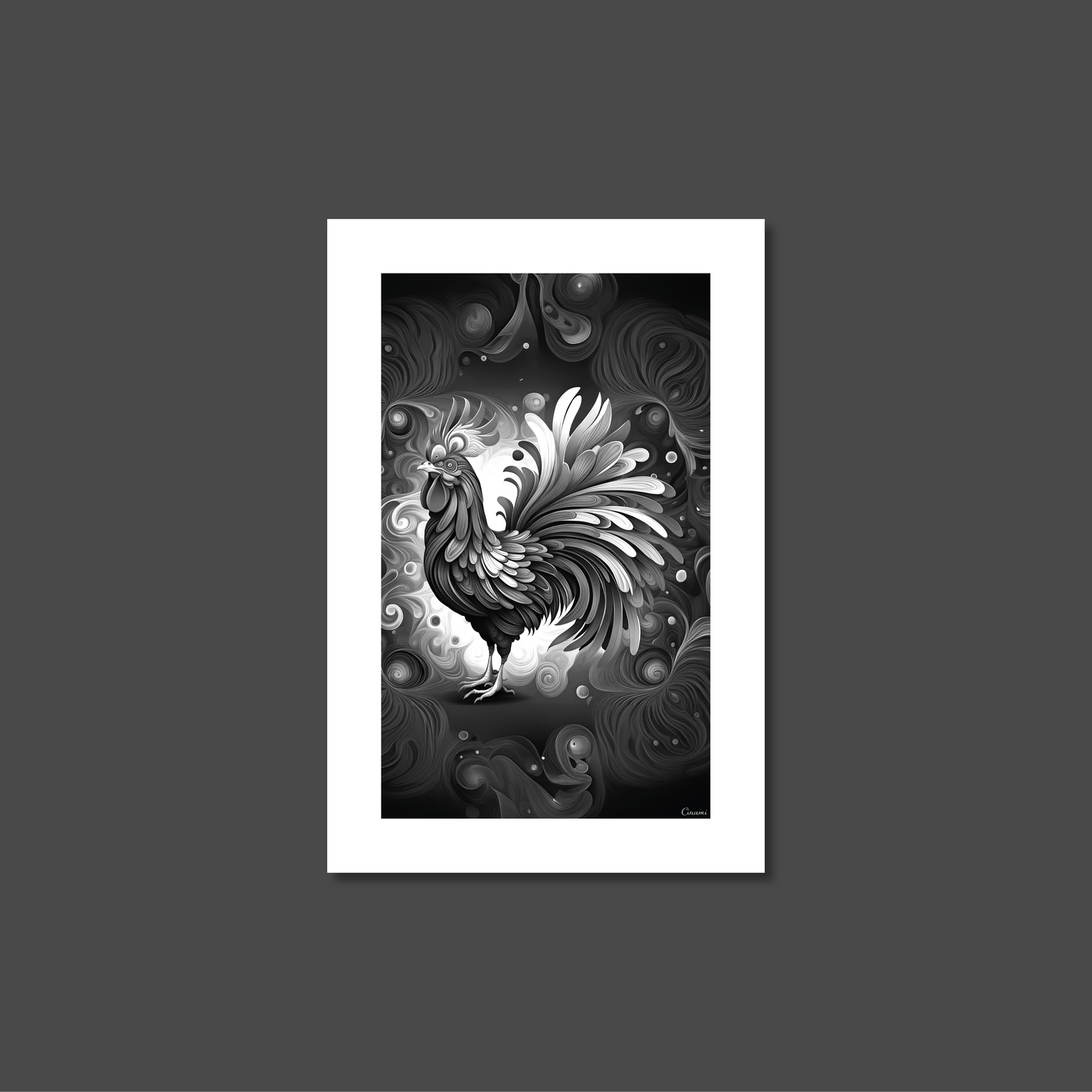 ABSTRACT COCKEREL **UNFRAMED ART PRINT**