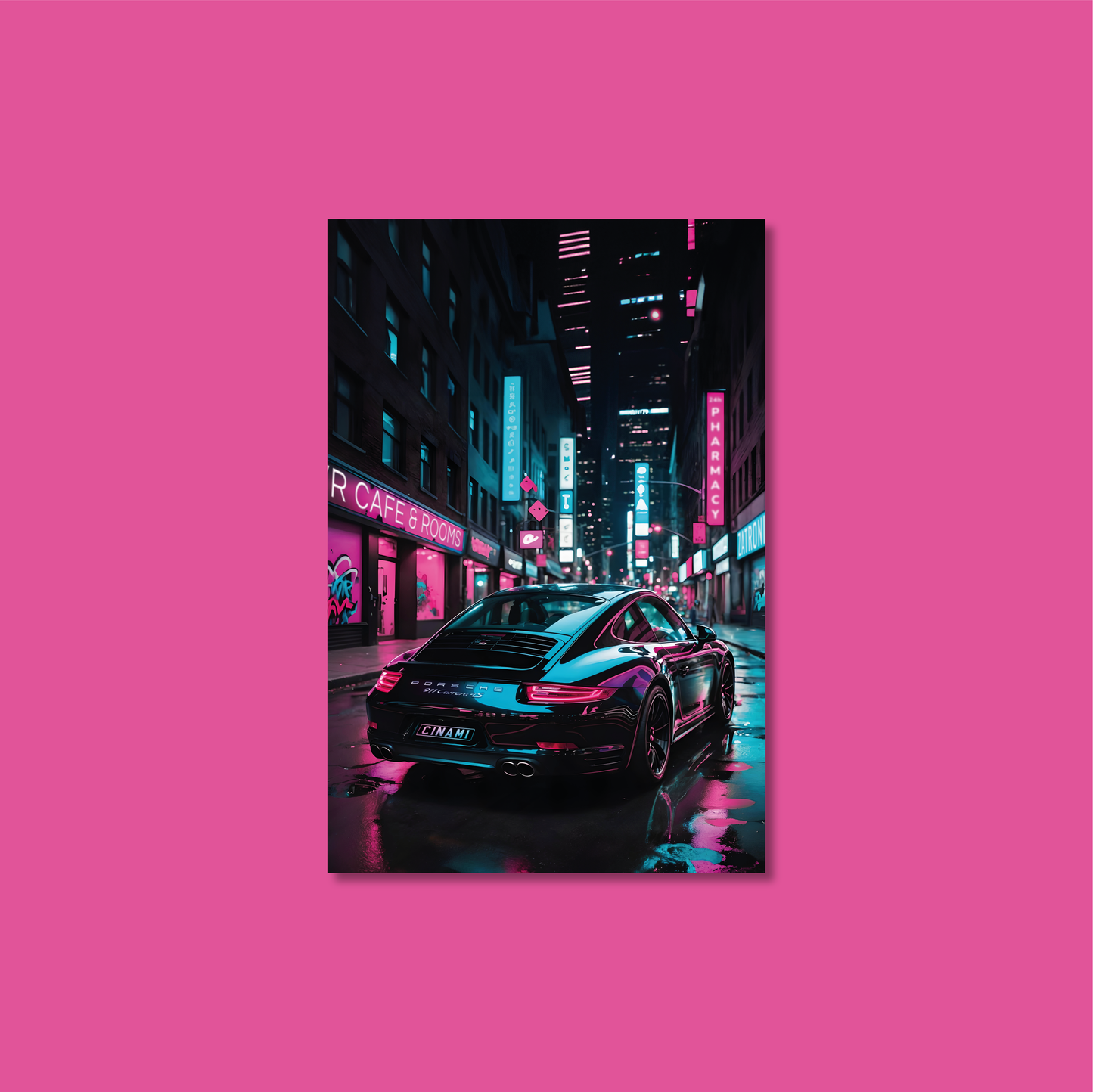 PORSCHE 911 (BACK) **UNFRAMED POSTER**