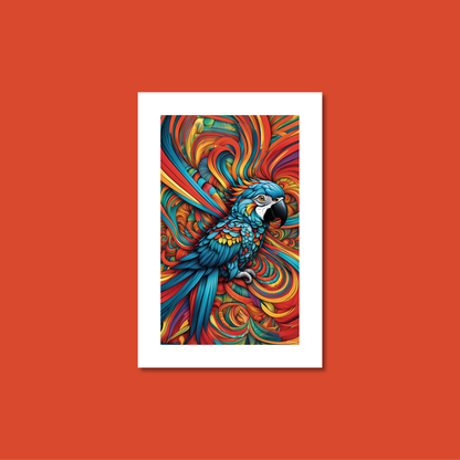 ABSTRACT PARROT **UNFRAMED ART PRINT**