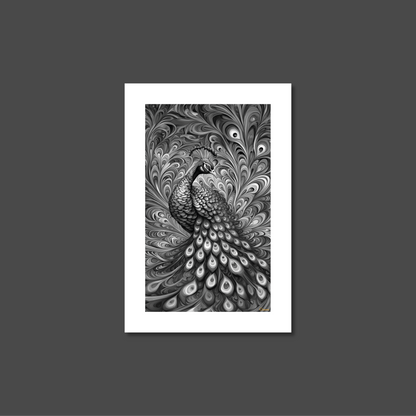 ABSTRACT PEACOCK **UNFRAMED ART PRINT**
