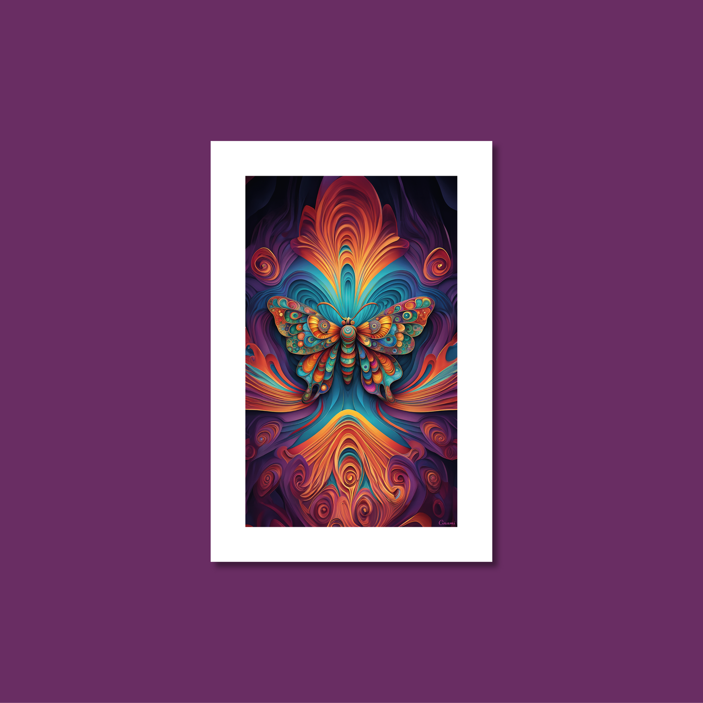 ABSTRACT BUTTERFLY **UNFRAMED ART PRINT**