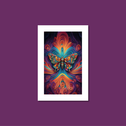 ABSTRACT BUTTERFLY **UNFRAMED ART PRINT**