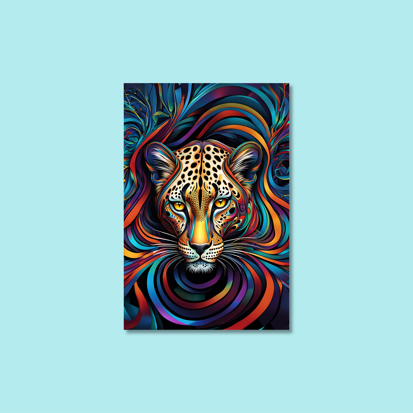 ABSTRACT LEOPARD **UNFRAMED ART PRINT**