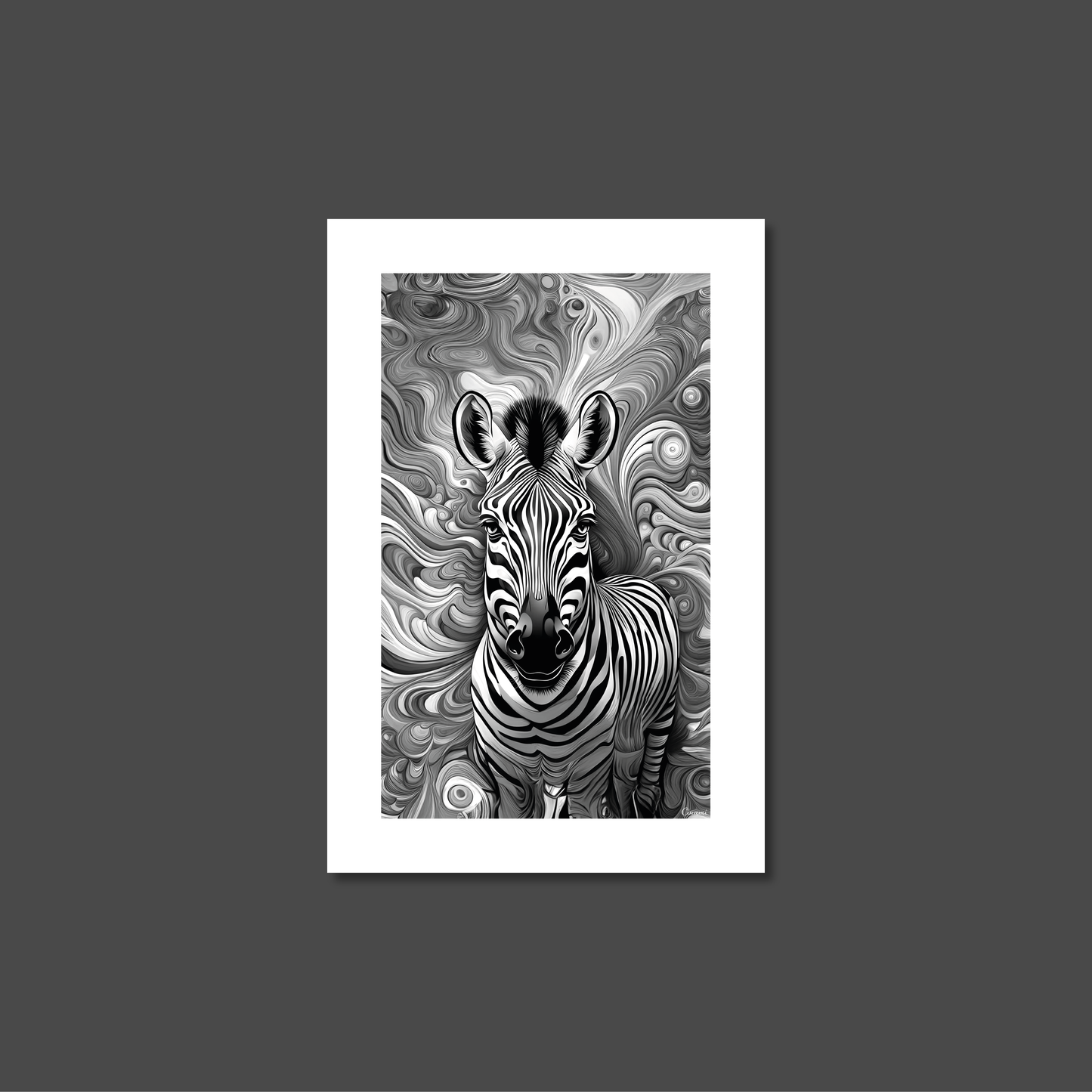 ABSTRACT ZEBRA **UNFRAMED ART PRINT**