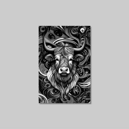 ABSTRACT HIGHLAND CATTLE **UNFRAMED ART PRINT**