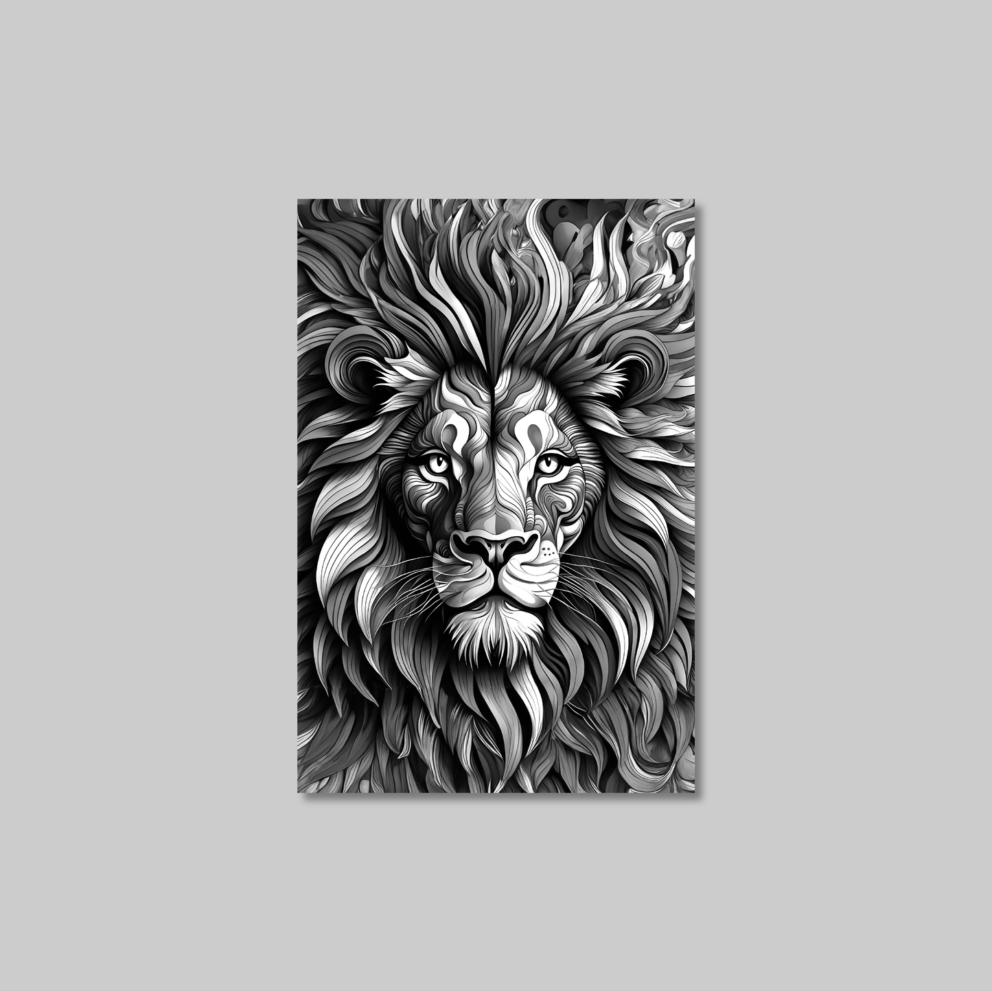 ABSTRACT LION **UNFRAMED ART PRINT**