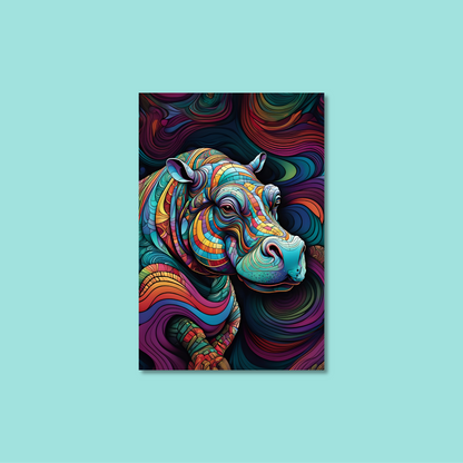 ABSTRACT HIPPO **UNFRAMED ART PRINT**