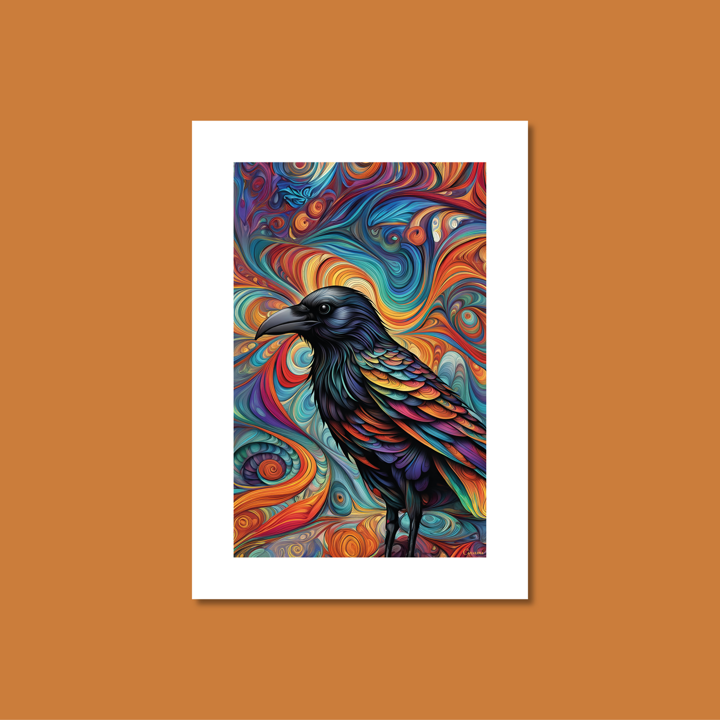 ABSTRACT CROW **UNFRAMED ART PRINT**
