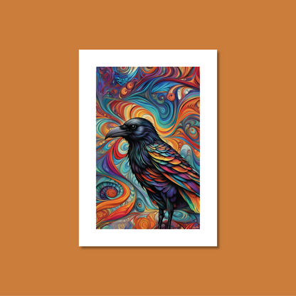 ABSTRACT CROW **UNFRAMED ART PRINT**
