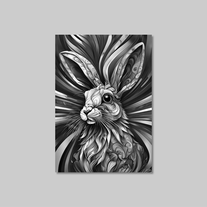 ABSTRACT RABBIT **UNFRAMED ART PRINT**