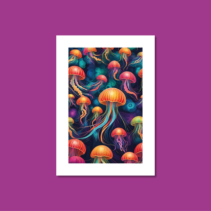 ABSTRACT JELLYFISH **UNFRAMED ART PRINT**