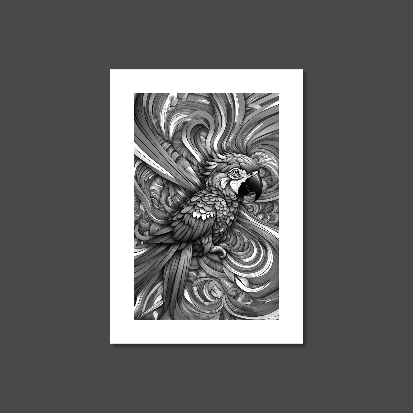 ABSTRACT PARROT **UNFRAMED ART PRINT**