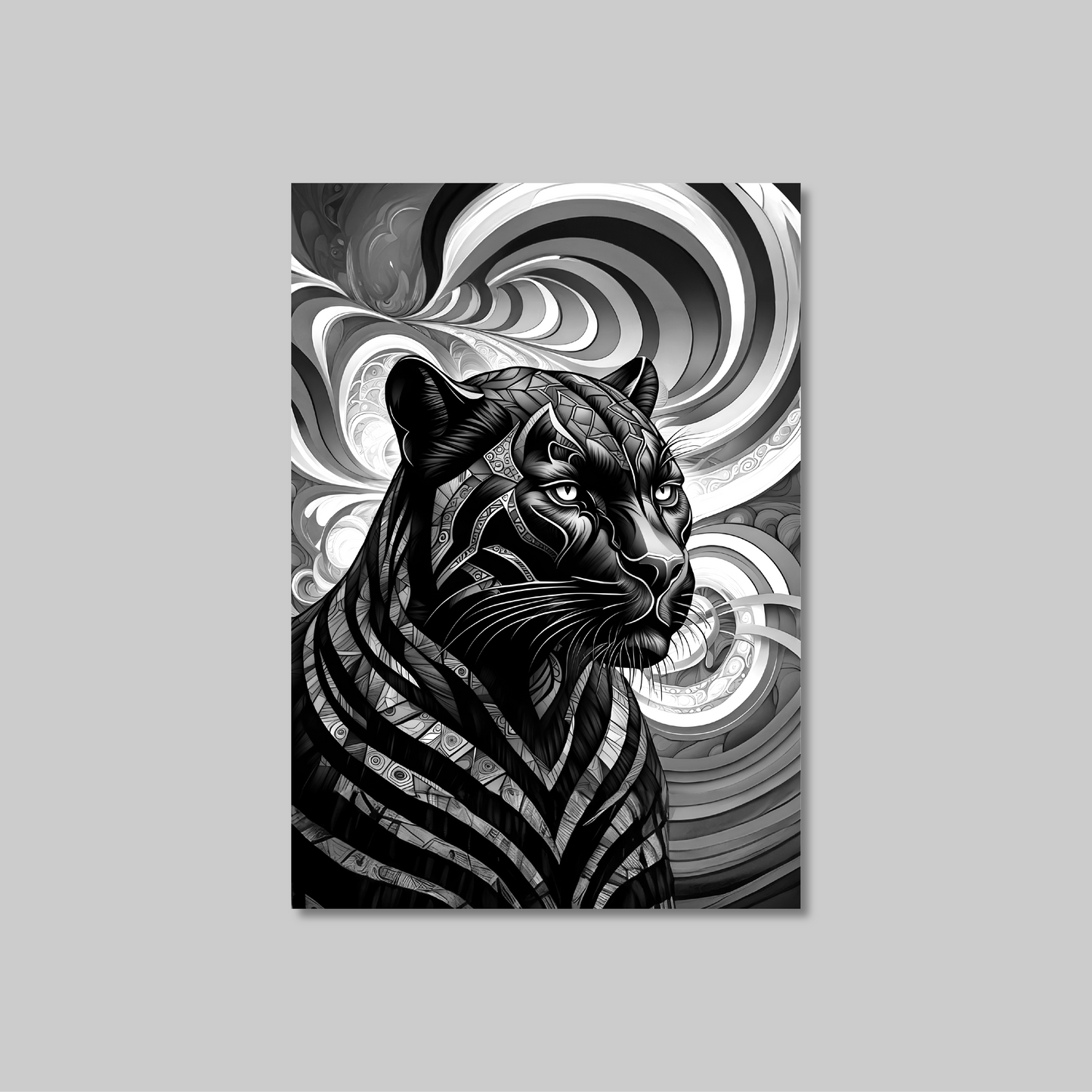 ABSTRACT BLACK PANTHER **UNFRAMED ART PRINT**