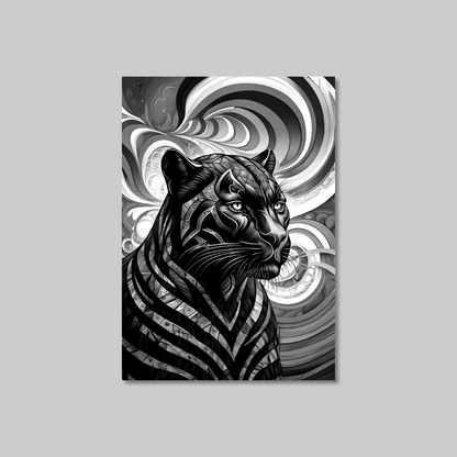 ABSTRACT BLACK PANTHER **UNFRAMED ART PRINT**