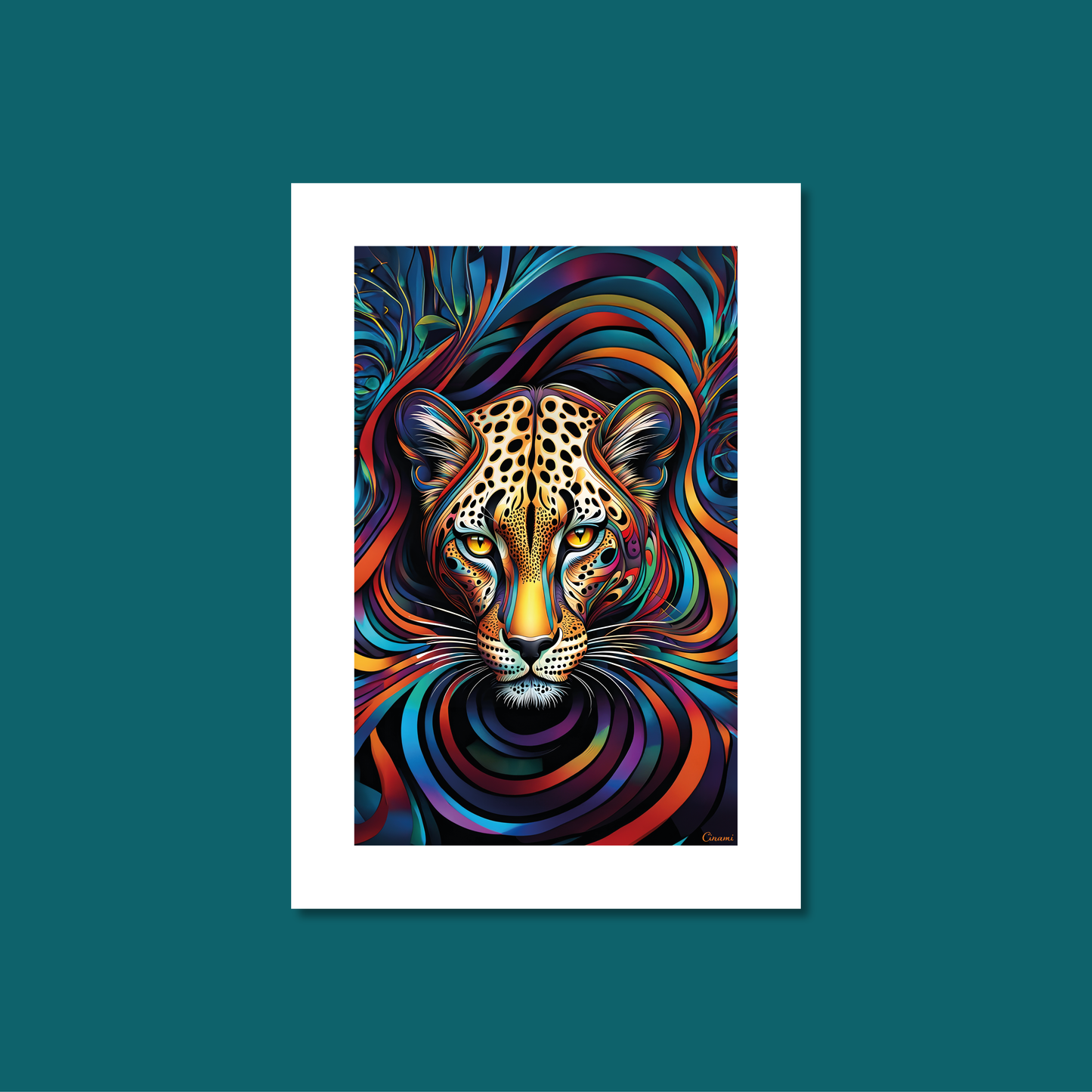 ABSTRACT LEOPARD **UNFRAMED ART PRINT**