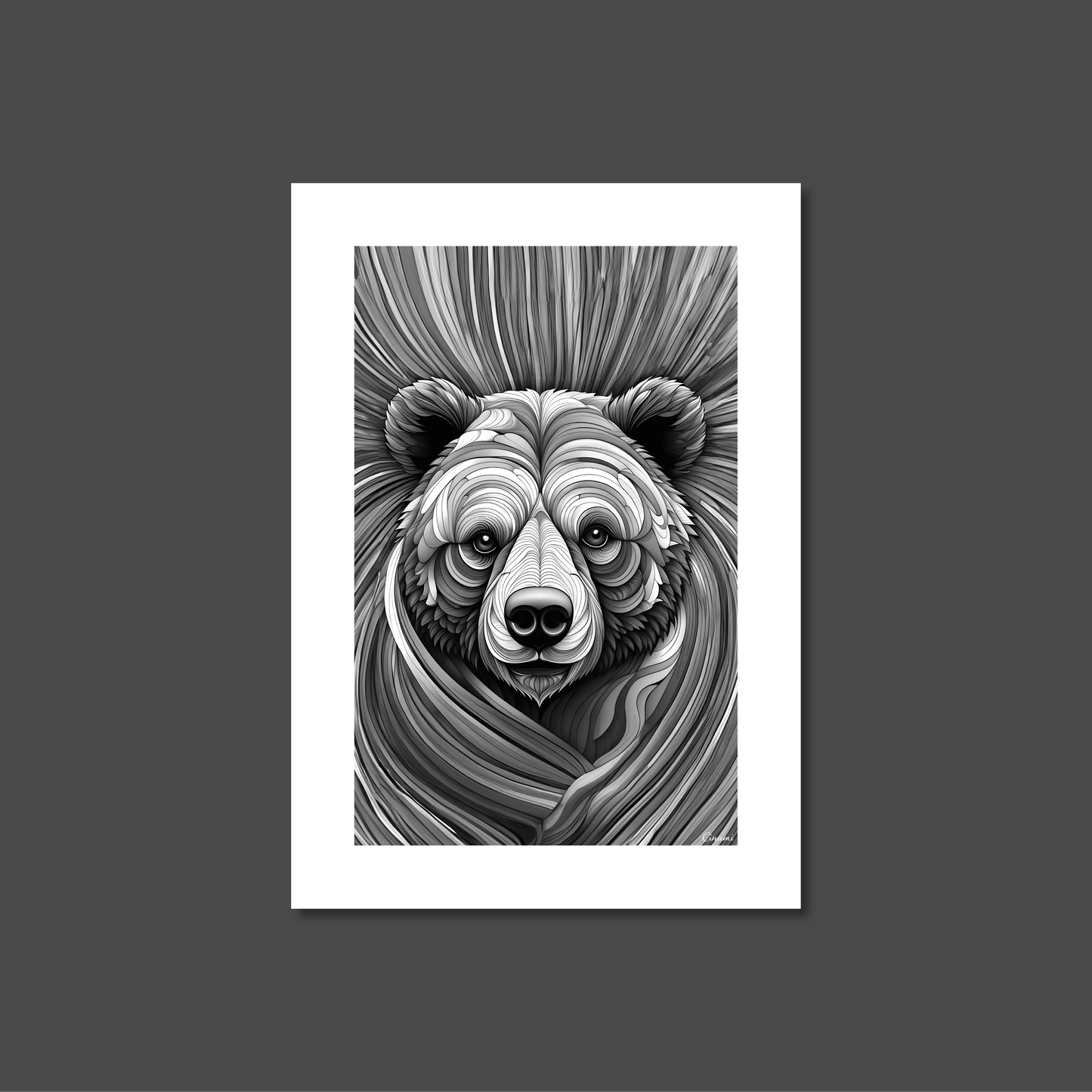 ABSTRACT BEAR **UNFRAMED ART PRINT**