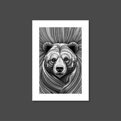 ABSTRACT BEAR **UNFRAMED ART PRINT**