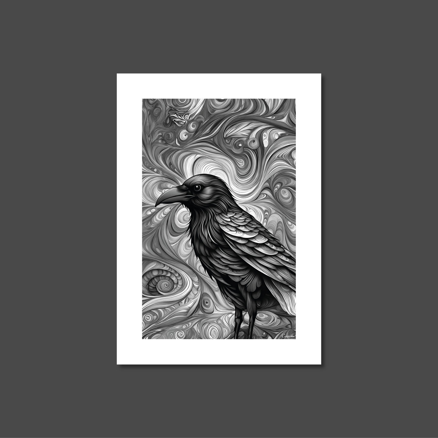 ABSTRACT CROW **UNFRAMED ART PRINT**
