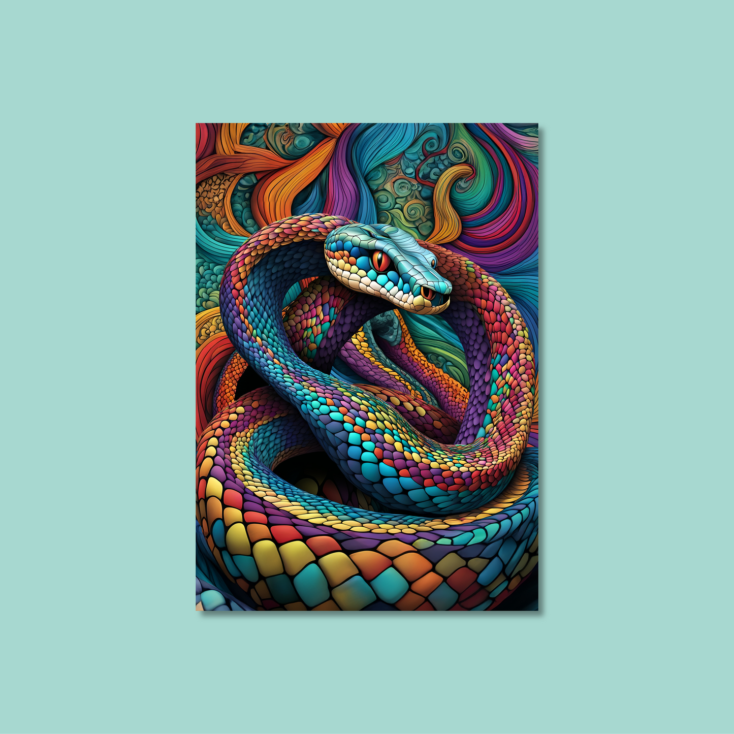 ABSTRACT COBRA **UNFRAMED ART PRINT**