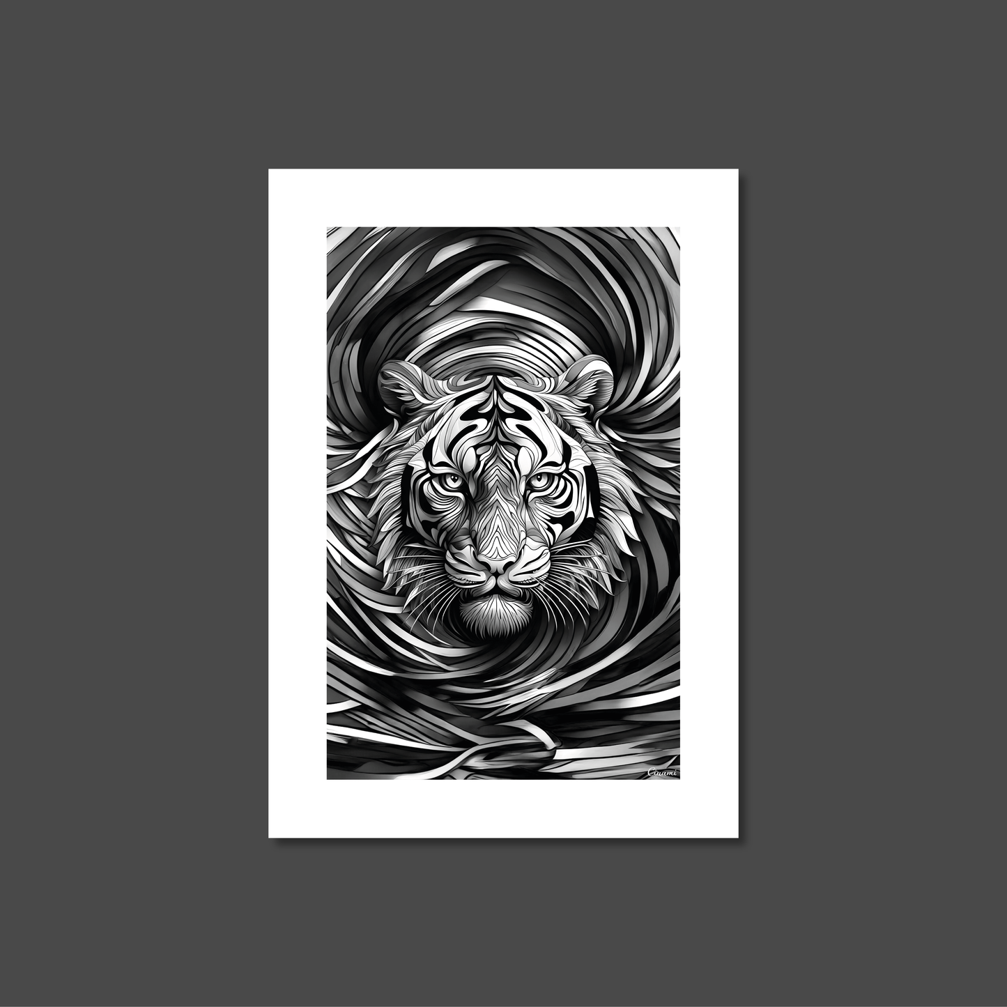 ABSTRACT TIGER **UNFRAMED ART PRINT**