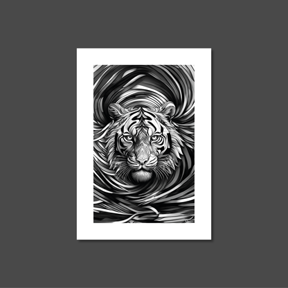 ABSTRACT TIGER **UNFRAMED ART PRINT**