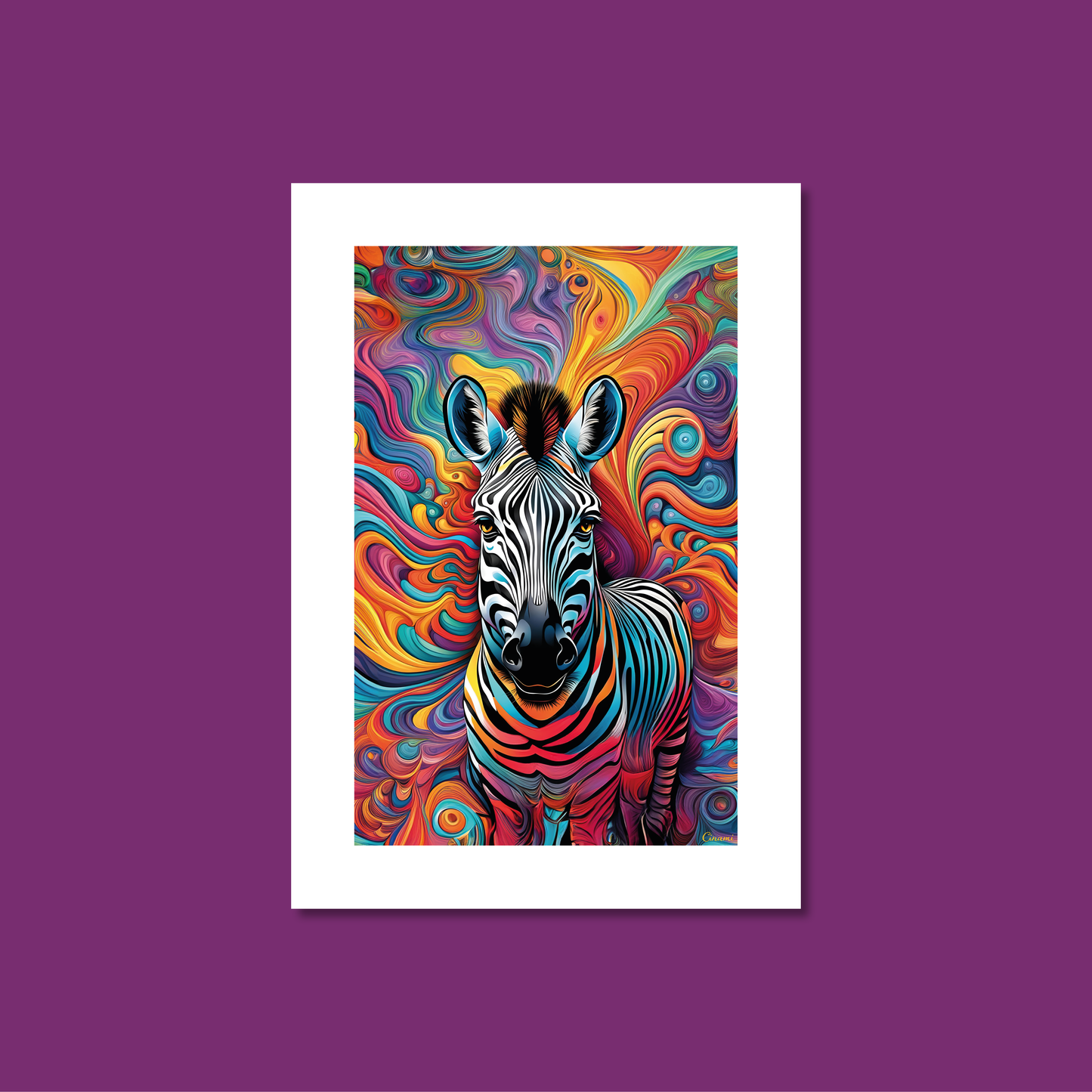 ABSTRACT ZEBRA **UNFRAMED ART PRINT**