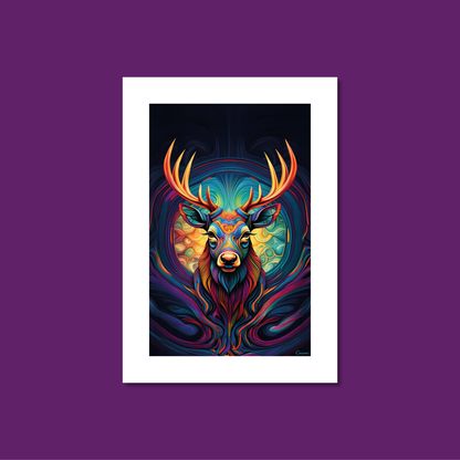 ABSTRACT STAG **UNFRAMED ART PRINT**