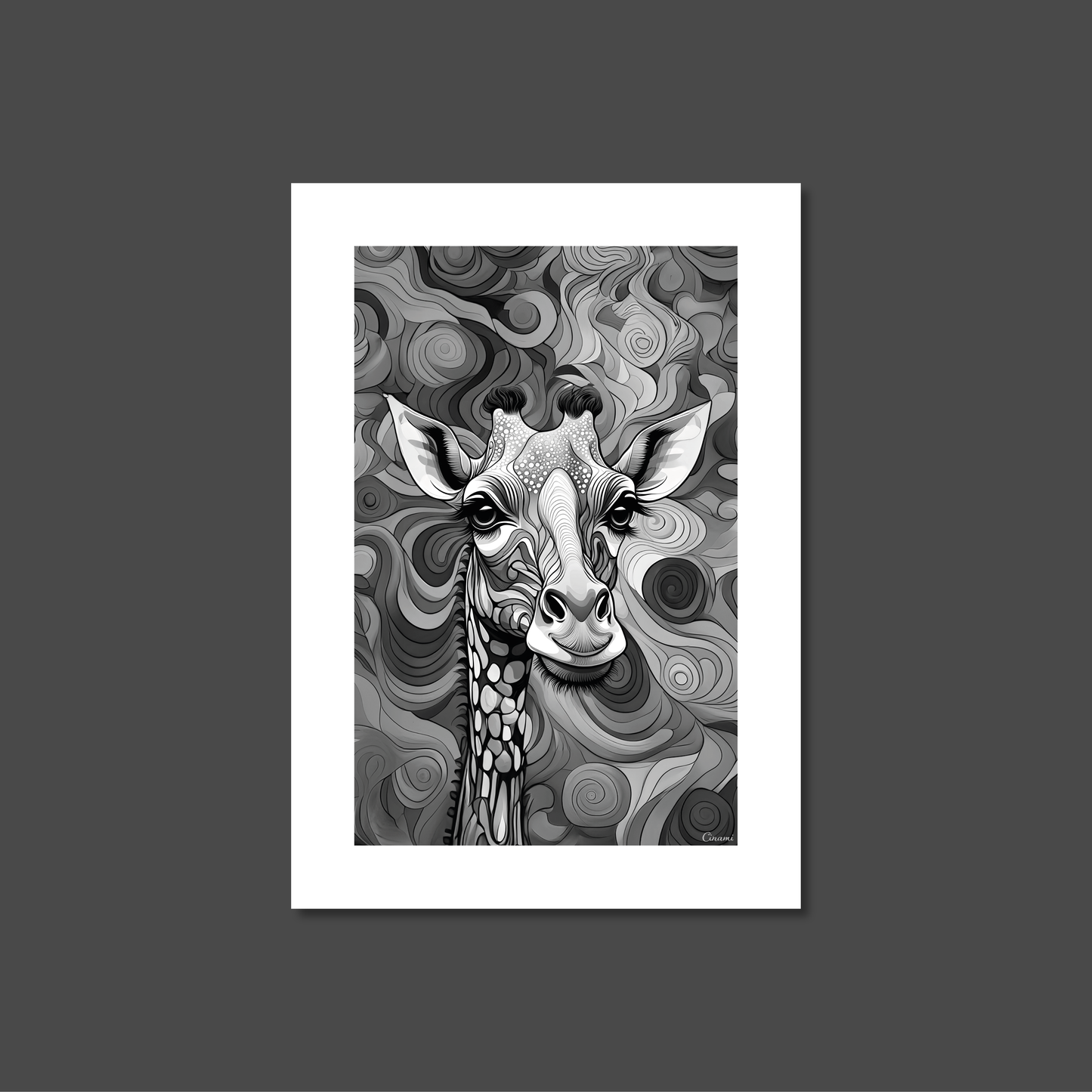 ABSTRACT GIRAFFE **UNFRAMED ART PRINT**