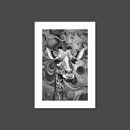 ABSTRACT GIRAFFE **UNFRAMED ART PRINT**