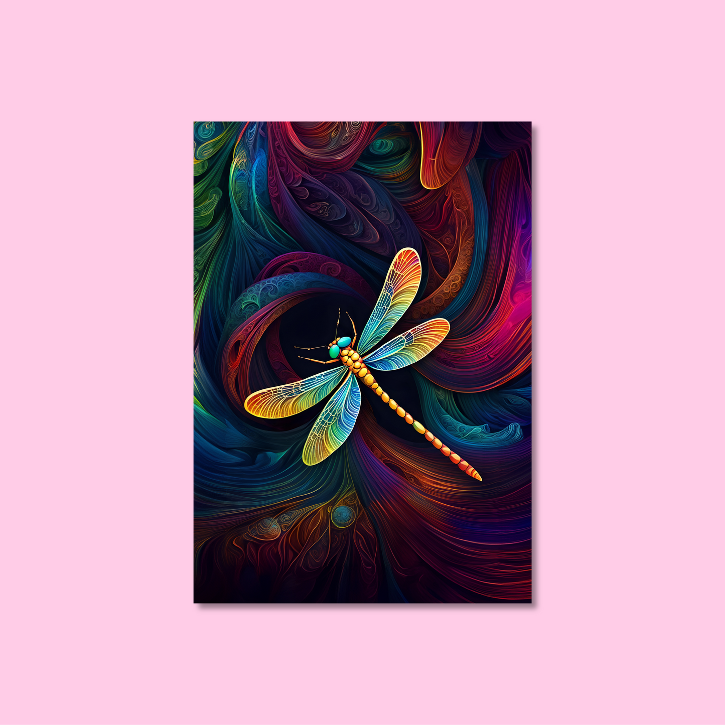 ABSTRACT DRAGONFLY **UNFRAMED ART PRINT**