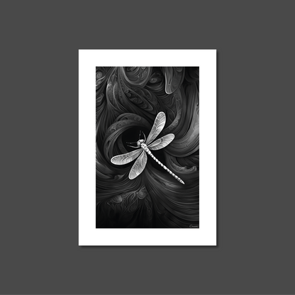 ABSTRACT DRAGONFLY **UNFRAMED ART PRINT**