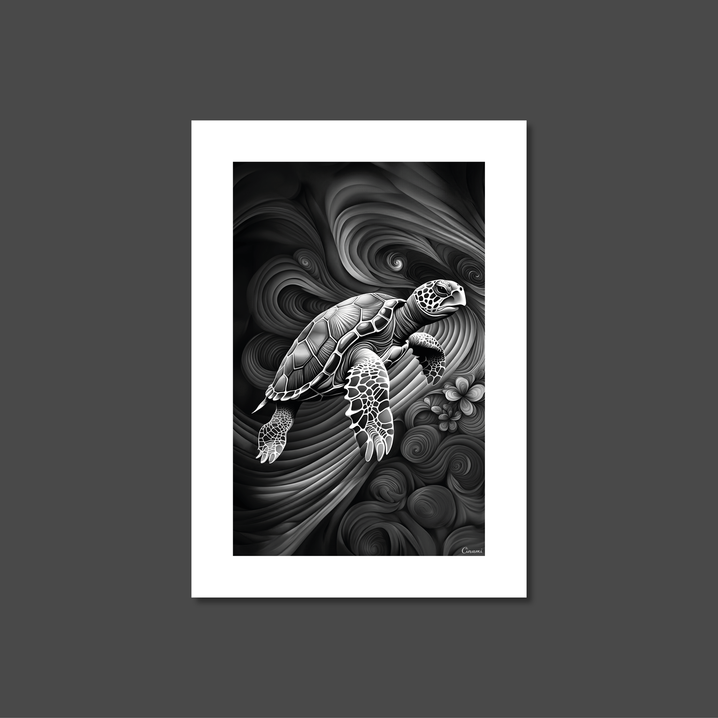 ABSTRACT TURTLE **UNFRAMED ART PRINT**